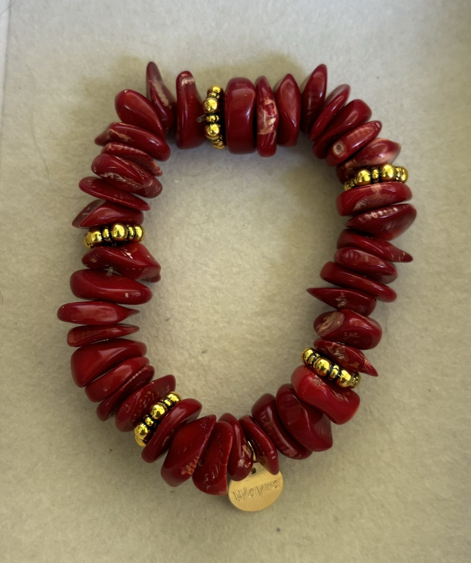 Red bamboo Coral Bracelet