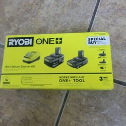 RYOBI ONE+ 18V LITHIUM STARTER KIT 