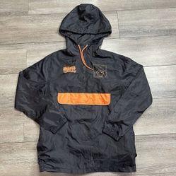 Naruto Shippuden men's Small hoodie jacket Windbreaker Uzumaki Ramen Anime 