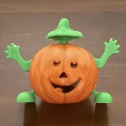 Vintage Working Halloween Wind Up Collectible Toy Anthropomorphic Jack O Lantern Holiday Decor