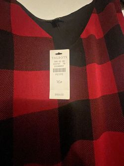 Talbots Plaid Dress Size 16 - New