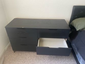 Black 6-Drawer Double Dresser