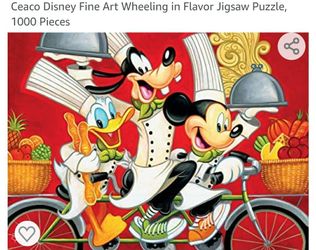 Mickey Mouse, Donald Duck 1000 pieces puzzle Wheeling in Flavor