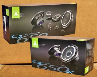 2 Set Car Speakers Bundle 6 1/2" C2-650X & Component C2-650 JL Audio C2 450 Watt Package 🚨 Payment Options Available 🚨 No Credit Needed 🚨