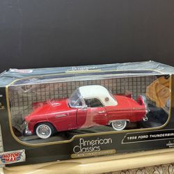 Motor Max American Classics 1956 Ford Thunderbird Diecast 1:18 Red NIB #15452