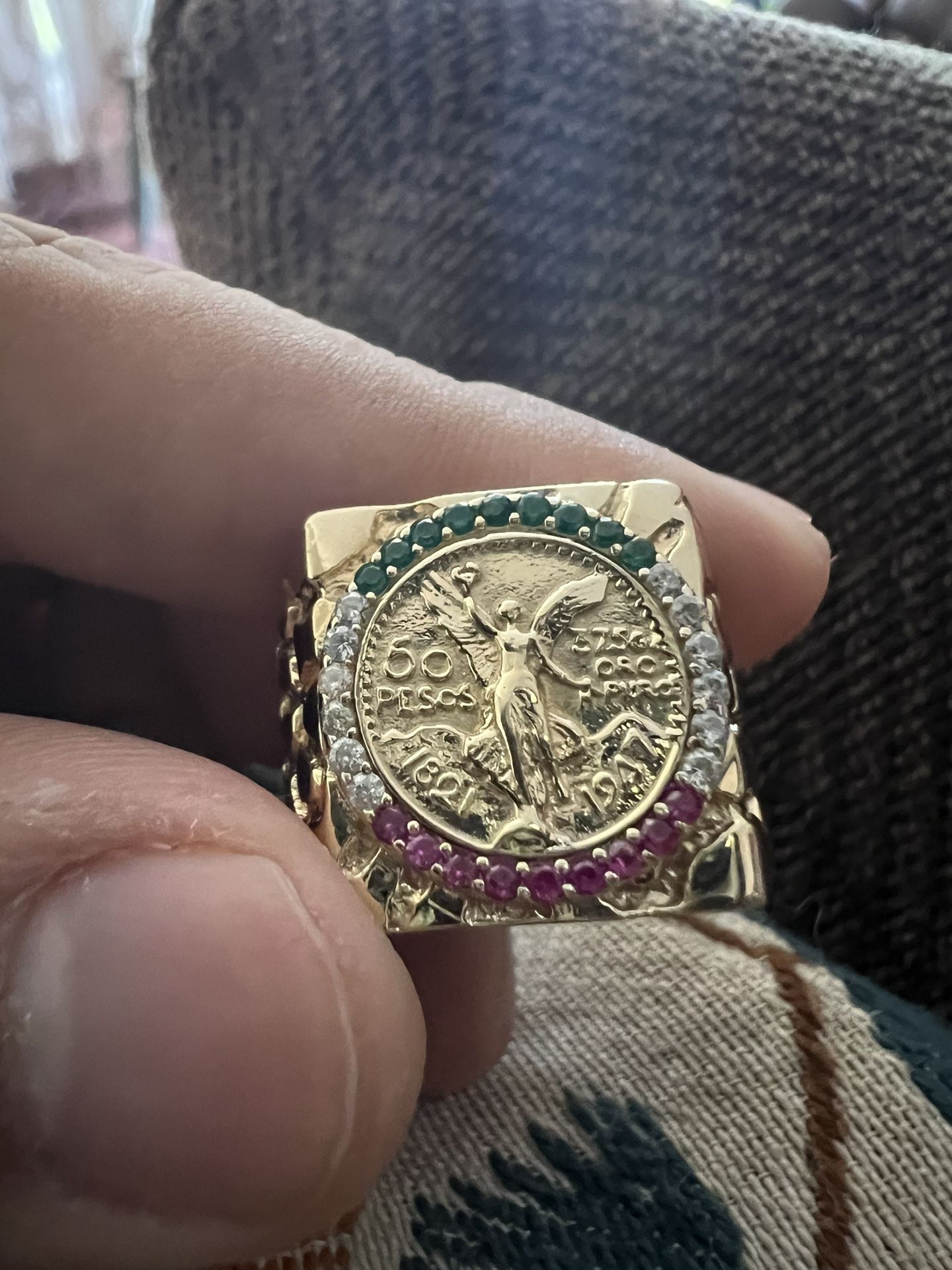 gold centenario ring