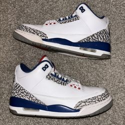 Air Jordan 3 Retro True Blue Sz 7