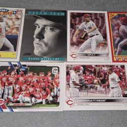 Lot of 7 Cincinnati Reds MLB Baseball Cards 
