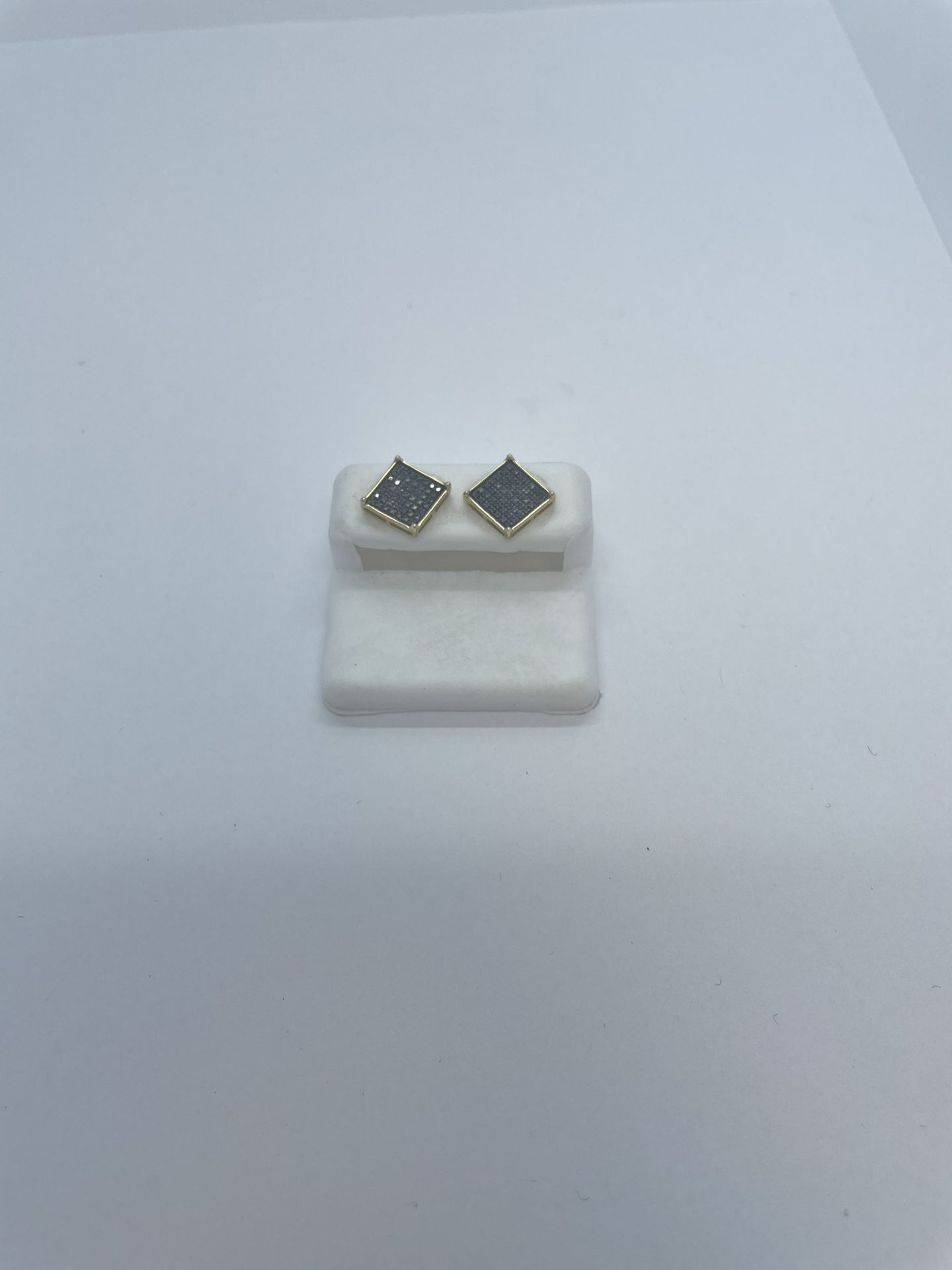 New 10K Gold Diamond Earrings 