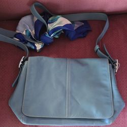 Authentic Coach Blue Leather Purse