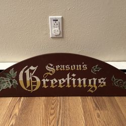 Vintage Season’s Greetings Sign