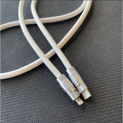 60W Silicone iPhone Lightning Charging Cable (10ft)