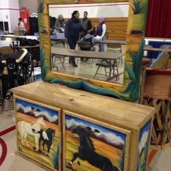 New Artisan Horses 🐎 Dresser & Mirror 🇲🇽 cómoda de madera y espejo 🚚 extra