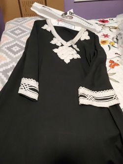 Saks fifth Avenue long black dress
