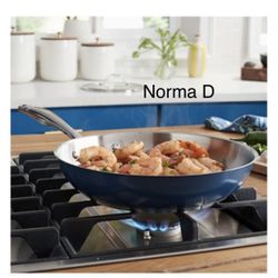 Sartén De 10” De Acero Inoxidable Color Azul Nuevo En Su Caja 🌺 Princess House 🌺