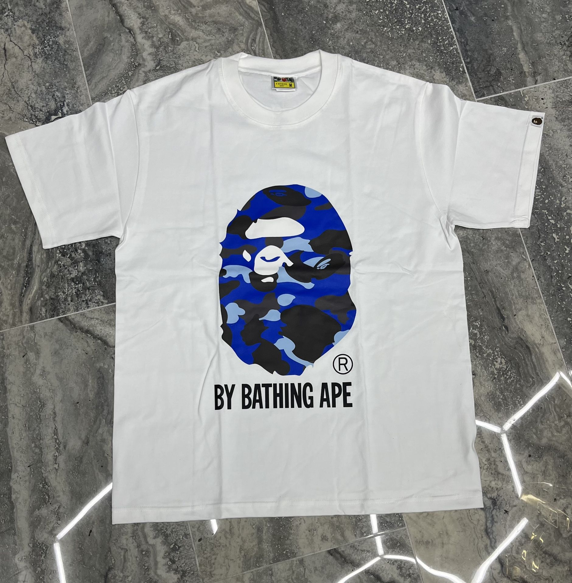 WHITE & BLUE BAPE T-SHIRT