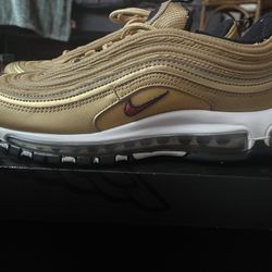 Nike Air Max 97,golden And Red 