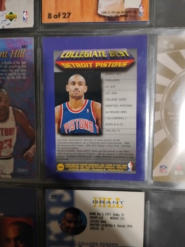 Grant Hill Rookie Card With Seal
