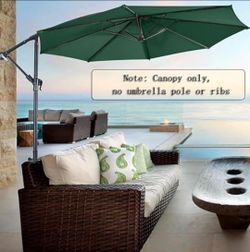 Patio umbrella (canopy only) green. 11ft