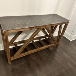 Console Table With Slate Top