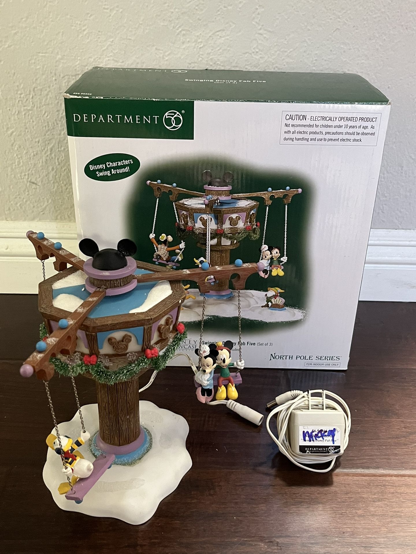 Dept 56 North Pole Swinging Disney Fab Five (Set of 3), #56866