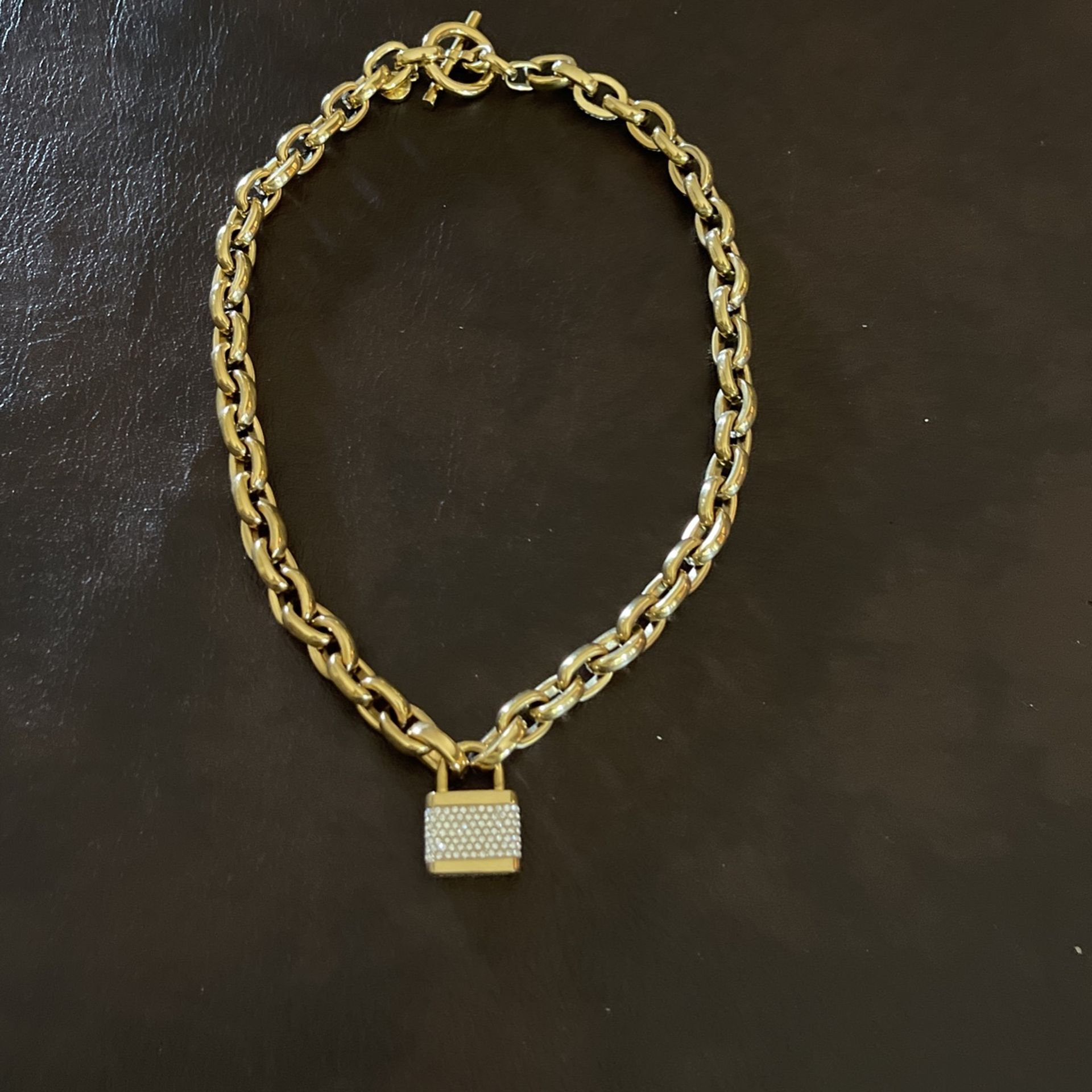 Michael Kors Gold Tone Choker Necklace 