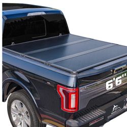 Hard Folding Truck Bed Tonneau Cover Compatiable With Ford F150 F-150 2015-2025 6.5 FT Standard Box, Tri Fold Style