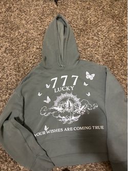 Large Green cropped hoodie