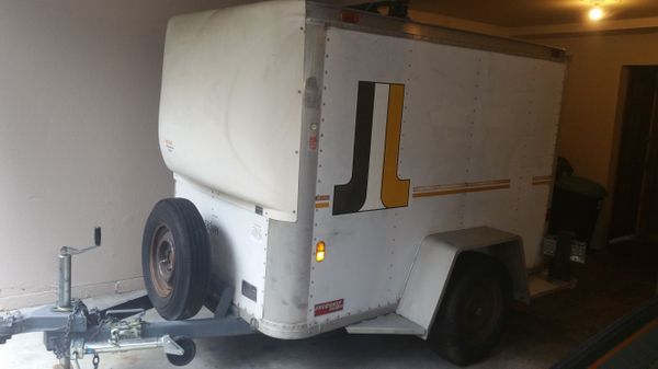 Enclosed cargo trailer aluminum Fruehauf U-Haul type 5' x 8' utility