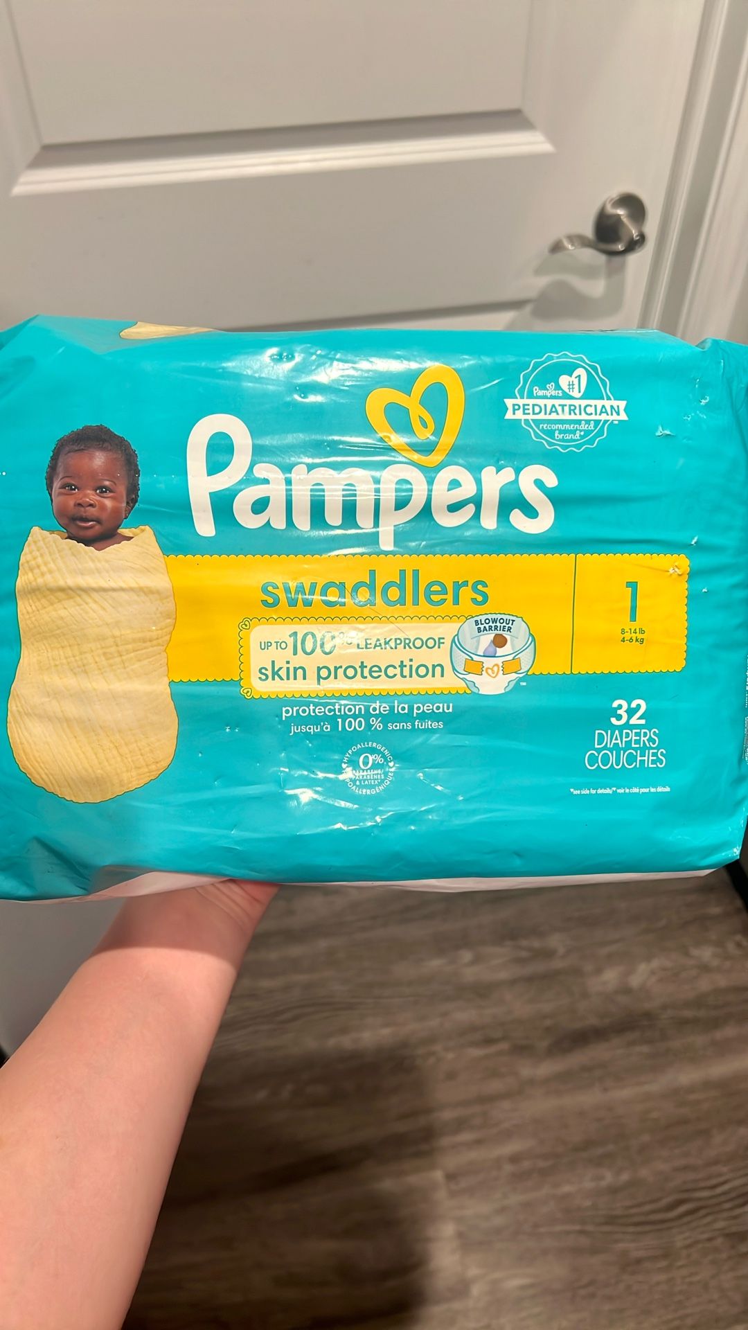 Pampers Swaddlers Size 1 (32 Diapers)