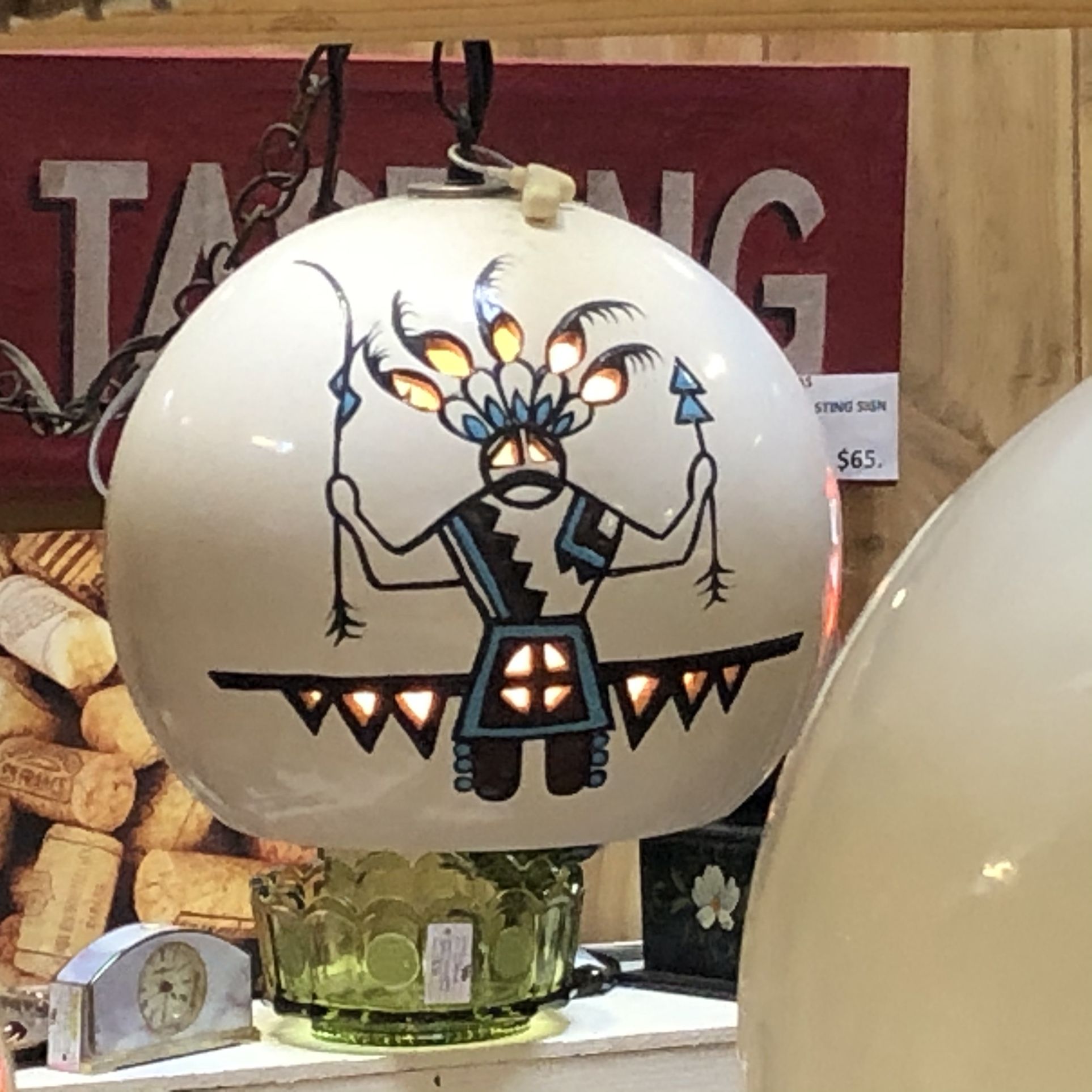 Kachina pendant lamp vintage