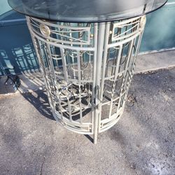 Large unique rod iron wine rack 