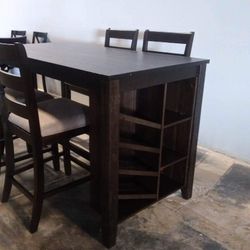 New | Dining Room Furniture Set| Rokane Counter Height Dining Table And Chairs | Dark Brown Color @ Fastest Delivery 🚚