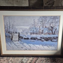 The Magpie Framed Art By CLAUDE  MONET 