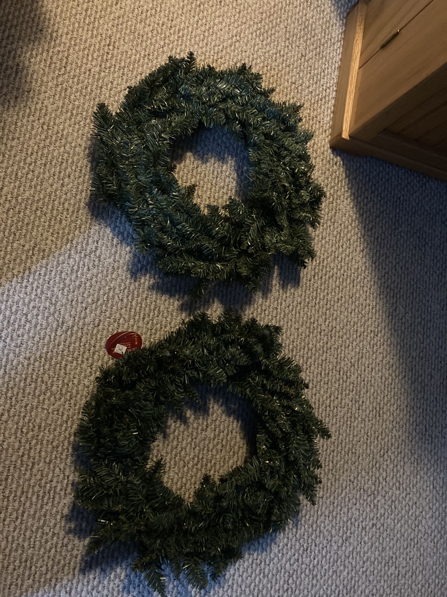 Two Christmas wreaths never Used