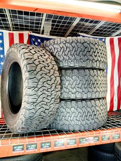 LT37X12.50R17 BF GOODRICH K02 ALL TERRAIN OFF-ROAD JEEPS TRUCKS 37/12.5R17 USED TIRES SET 
