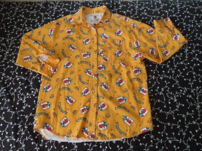 vintage rare kappa league walter lantz woody woodpecker tomboy button up shirt M