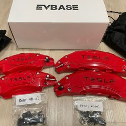 EVBASE Tesla Model Y (Juniper) Red Brake Caliper Covers (Red)
