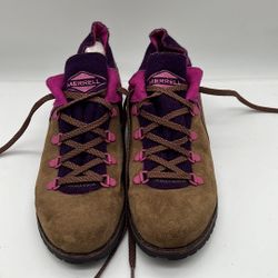 Nice Merrell Purple brown Women’s 11 Hiking Shoes Boots Lows Waterproof 
