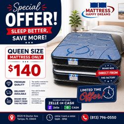 ⭐ Queen Size Mattress Special • Brand New • 10” Thick • Factory Sealed • All Sizes Available