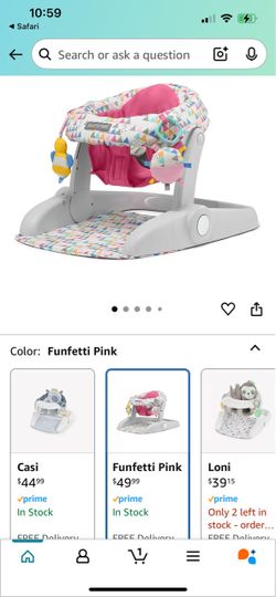 Summer Infant Baby Floor Seat Funfetti Pink