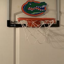 Florida Gators Over The Door Basketball Hoop And Garbage Can 