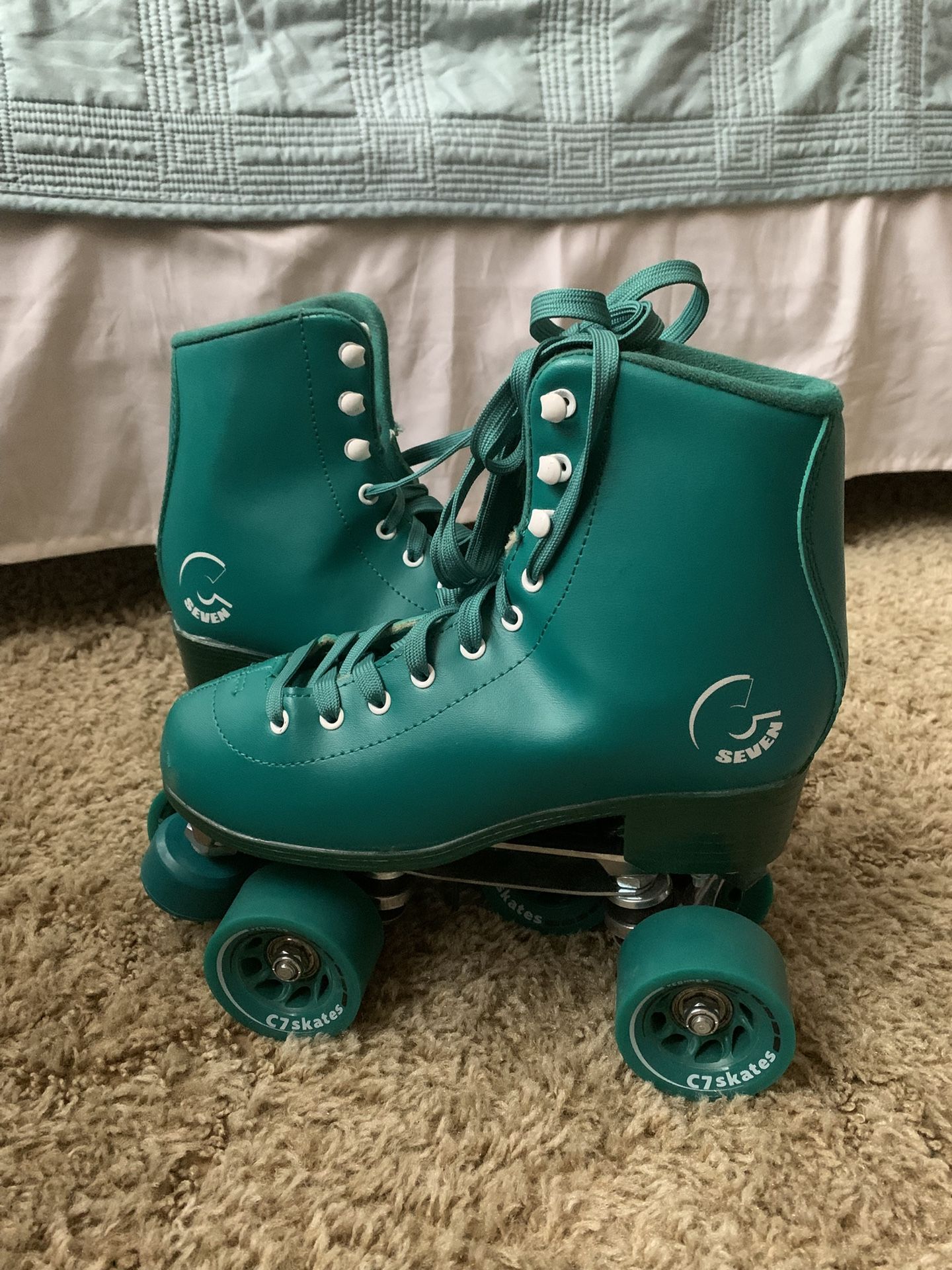 C7SKATES, Teal, Size 6 (six)
