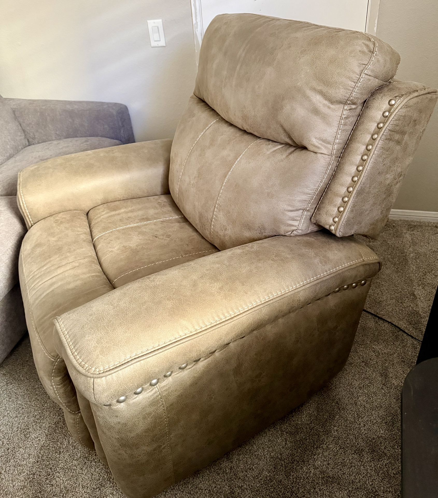 Beige Recliner