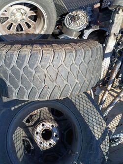 Take  3 tires with rims for gm chevy suburban. Suv