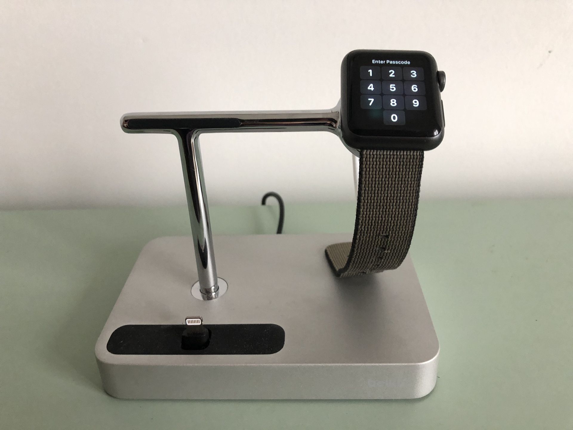 Apple Watch with charging station