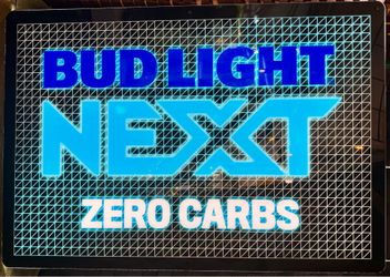 Bud Light NEXT Zero Carbs Electric Light-Up Sign