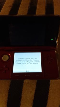 RED NINTENDO 3DS GAMEBOY.