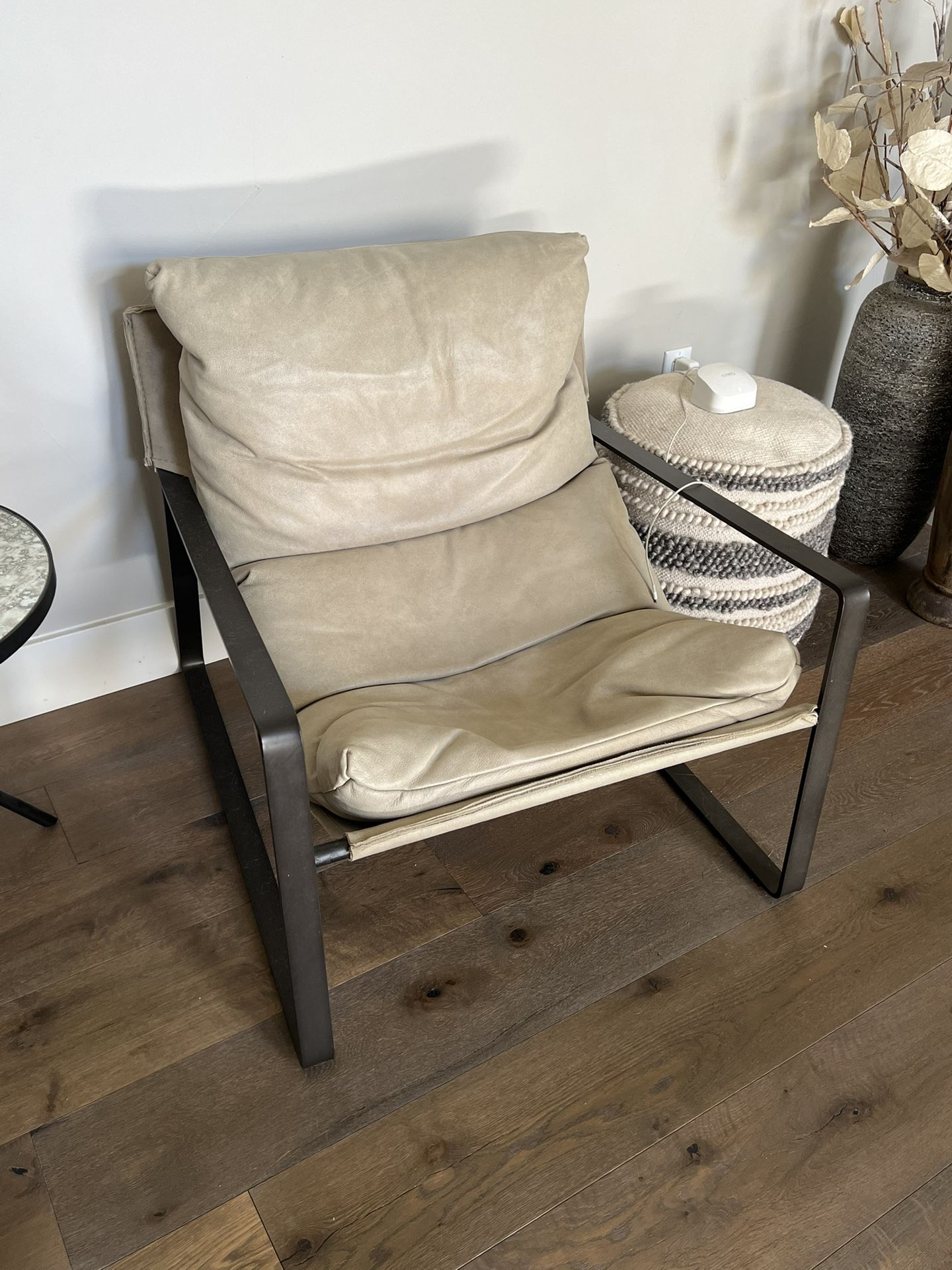 Leather And Metal Chairs (2)