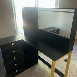 Black and Gold Vanity